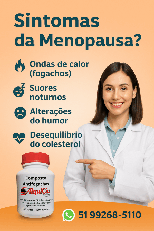 Adeus aos sintomas indesejáveis da menopausa.