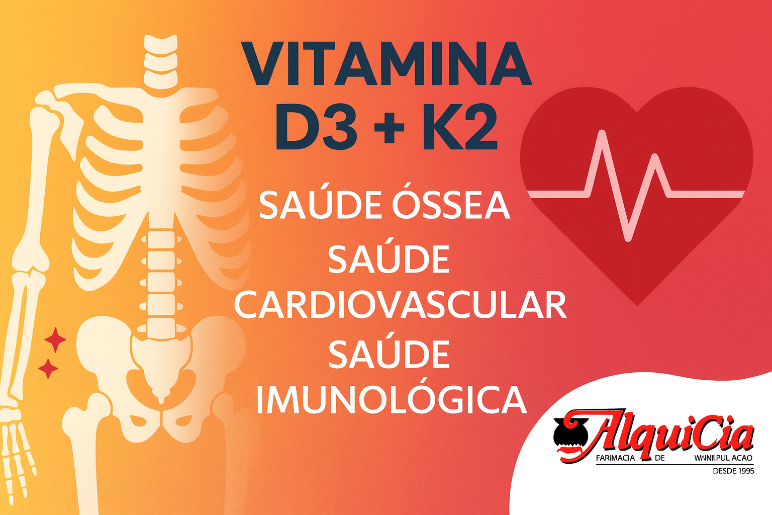 Vitamina D3 associada à Vitamina K2 3 Vitamina D3K2 mk7