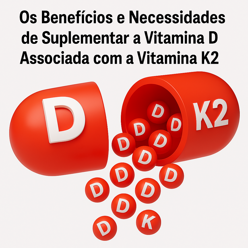 Benefícios comprovados da suplementação D3 + K2 Fortalecimento ósseo – ideal para prevenir osteopenia e osteoporose. Proteção cardiovascular – evita a calcificação das artérias. Melhora da força muscular – reduz o risco de quedas e lesões. Saúde dental – mantém dentes fortes e saudáveis. Apoio à imunidade – reforça as defesas naturais do organismo.