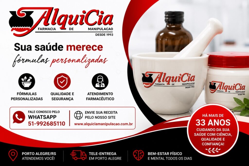 Farmácia de Manipulação Porto Alegre | Como Escolher a Melhor | AlquiCia 2026 2 Fórmulas Manipuladas Personalizadas na AlquiCia Porto Alegre